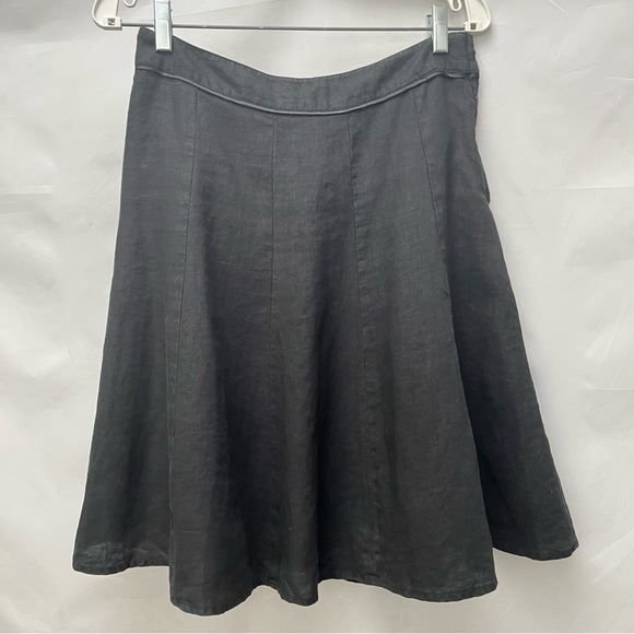 Black linen skirt - size 6 - H&M Goth - Emo lightweight - Picture 3 of 4